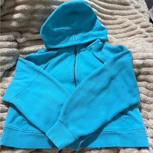 Lululemon Blue Half-Zip Hooded Scuba - Size M/L